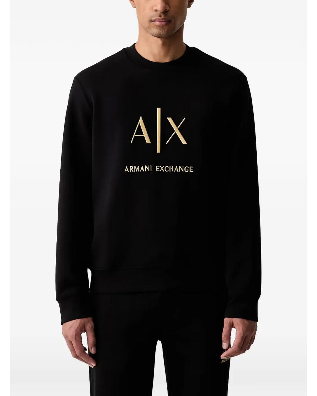 ARMANI EXCHANGE Black Sweat À Logo Brodé for men
