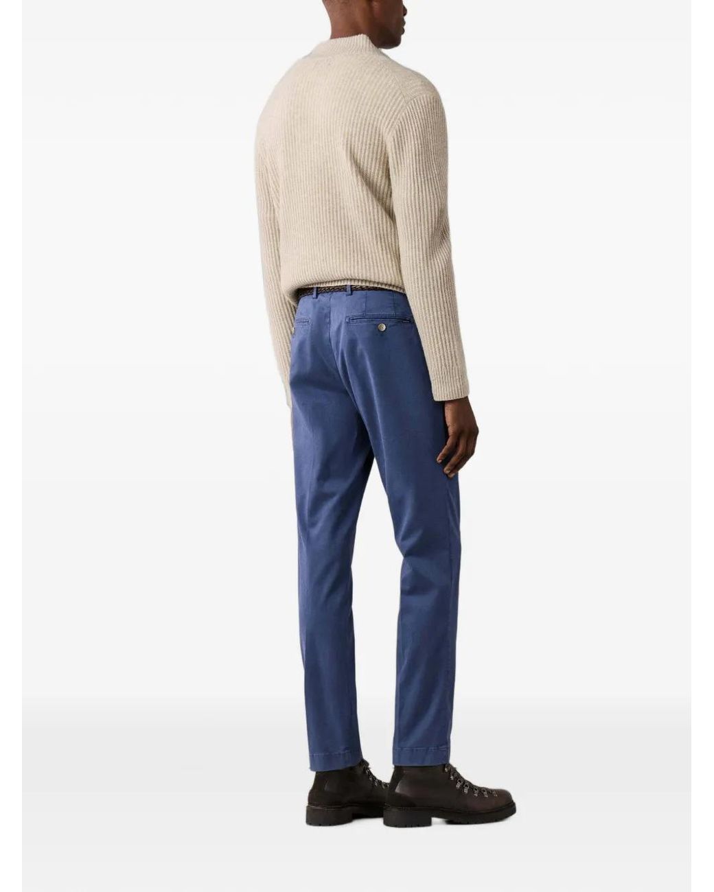 Hackett Blue Kensington Slim-Fit Chinos for men