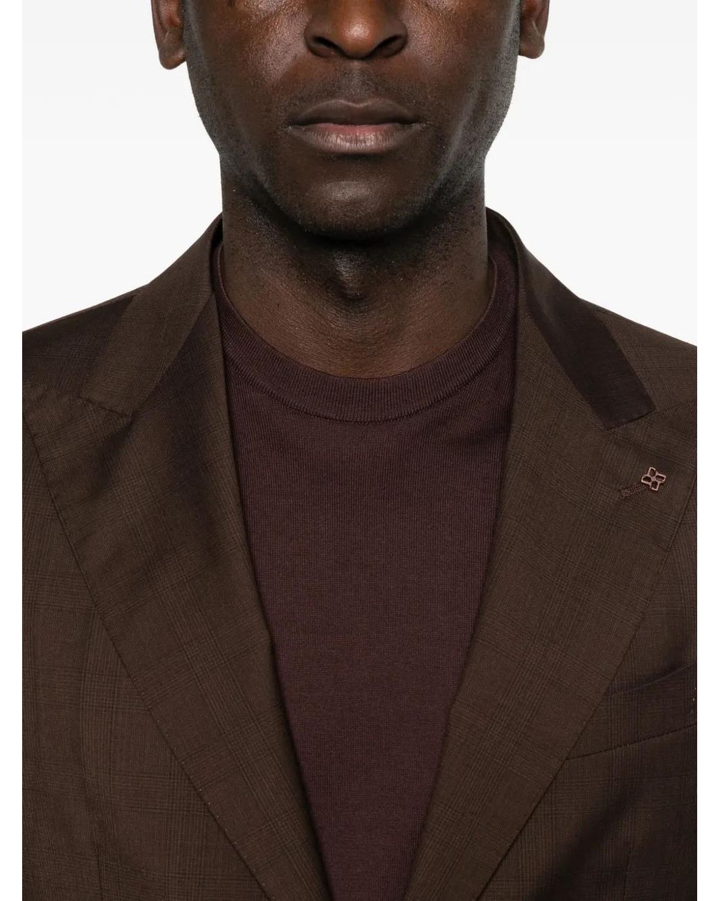 Tagliatore Brown Buttoned Suit for men