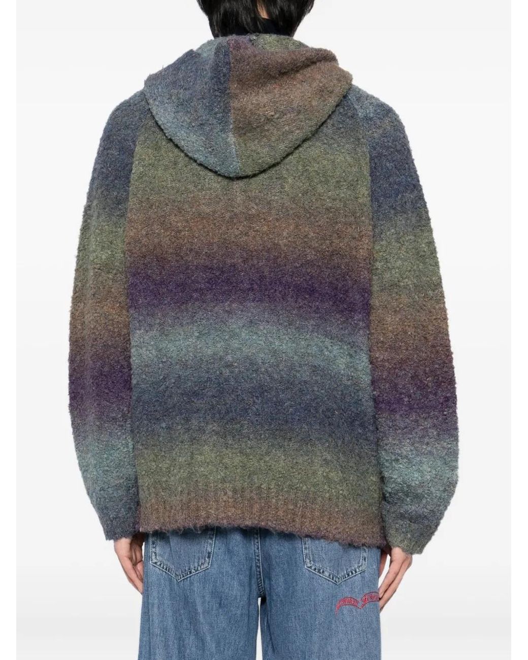 Izzue Gray Gradient-Effect Hoodies for men