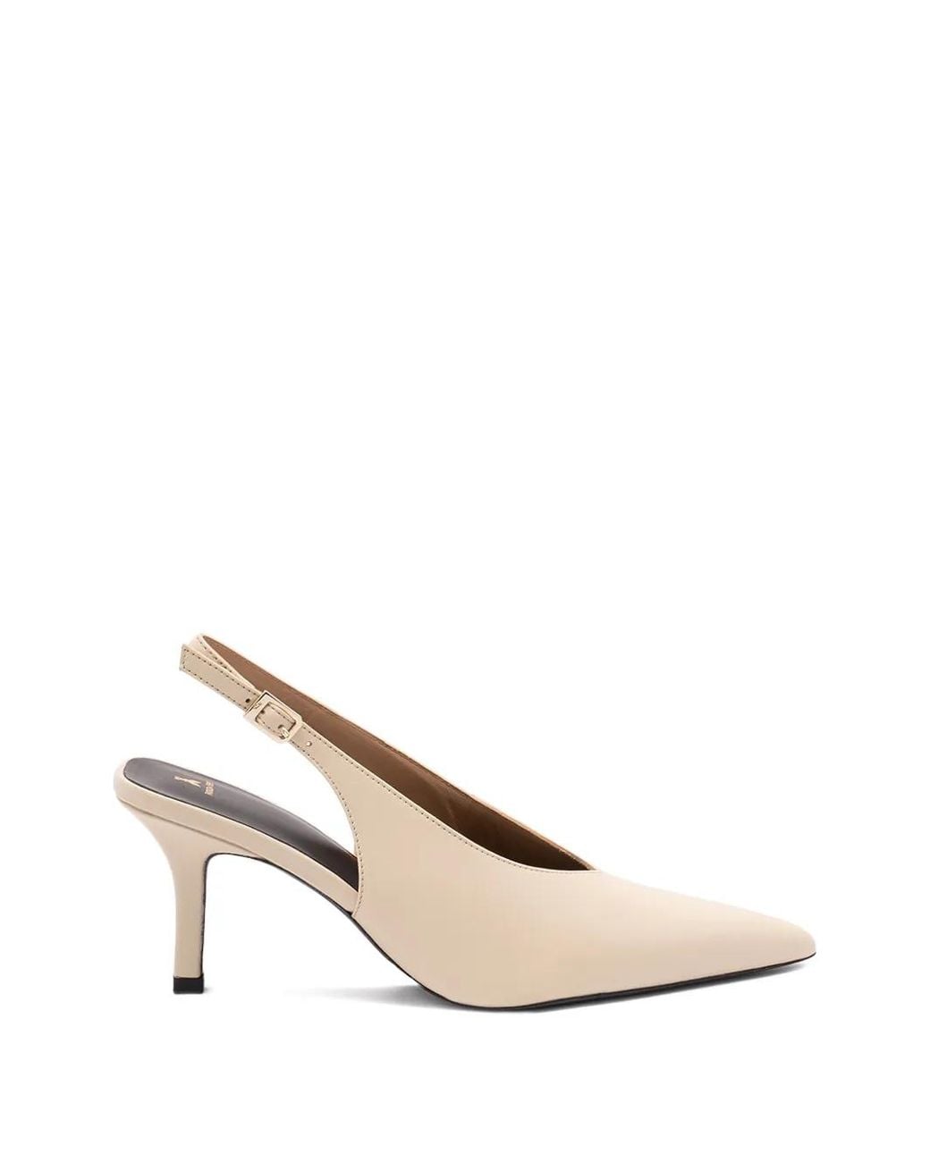 Patrizia Pepe White Leather Slingback Sandals