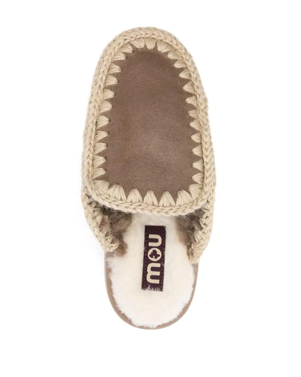 Mou Brown Suede Slides