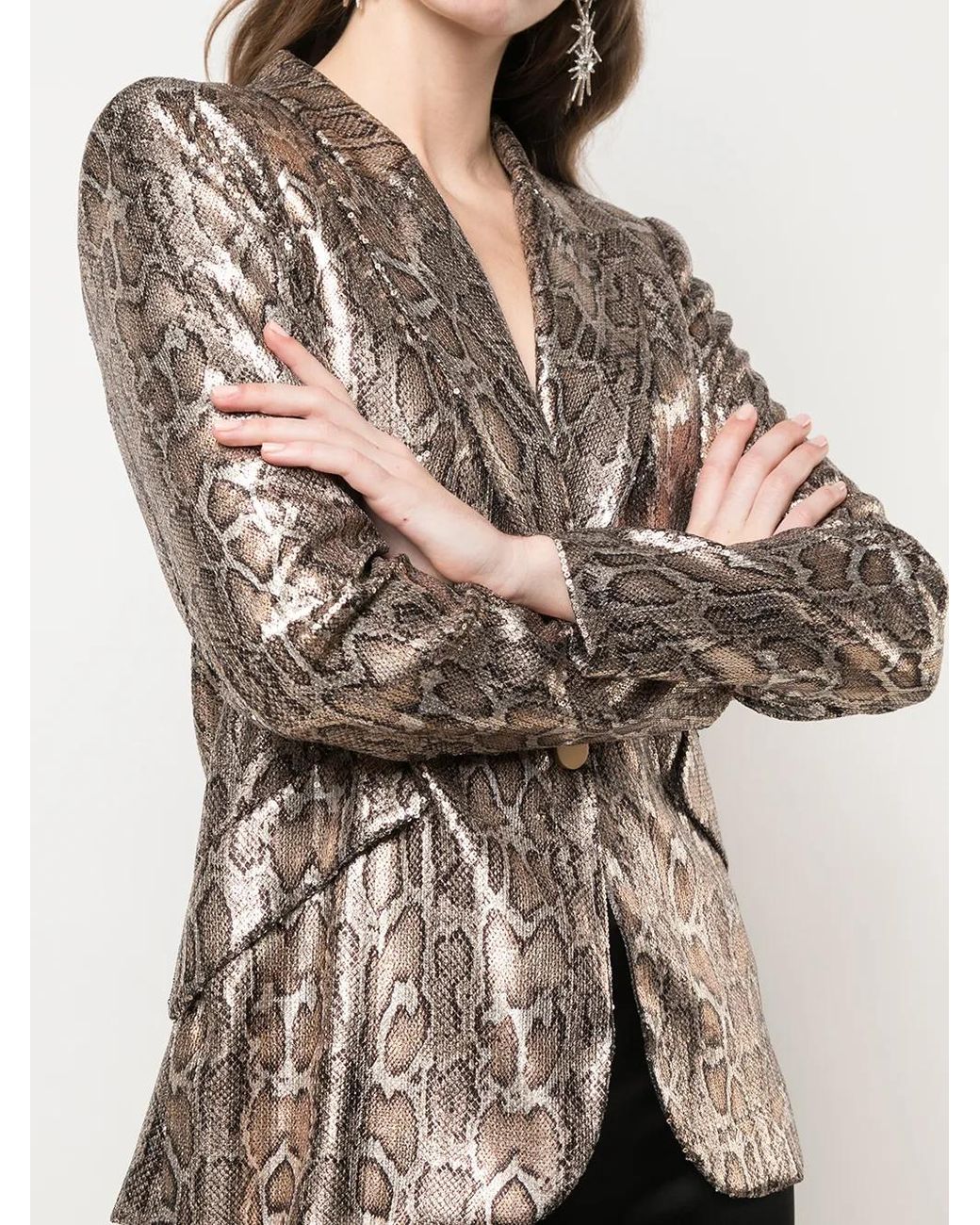 L'Agence Blazer Met Luipaardprint in het Brown