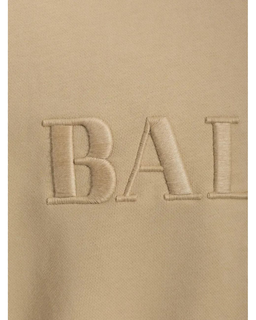 Balmain Natural Logo-Embroidered Sweatshirt for men