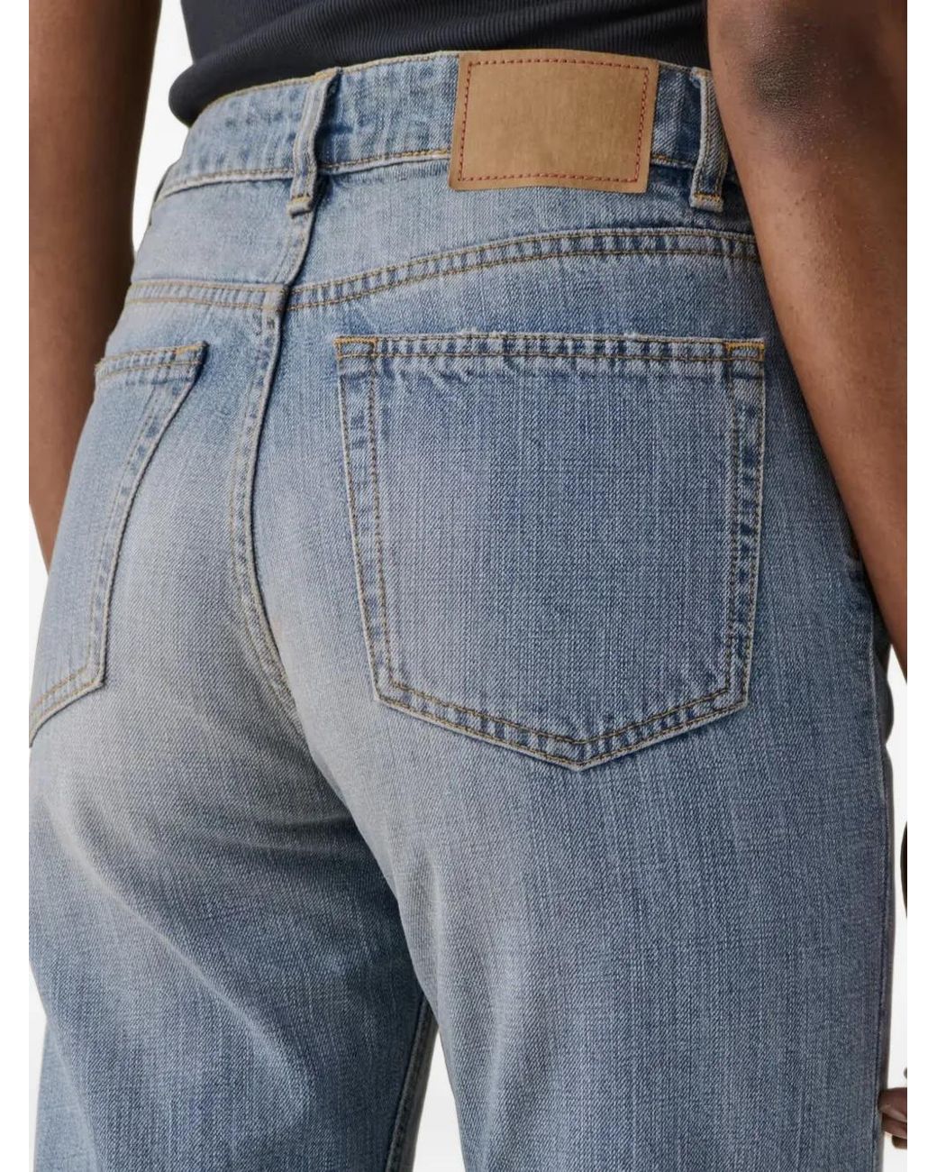 Jeanerica Blue Jean Sisli À Coupe Crop