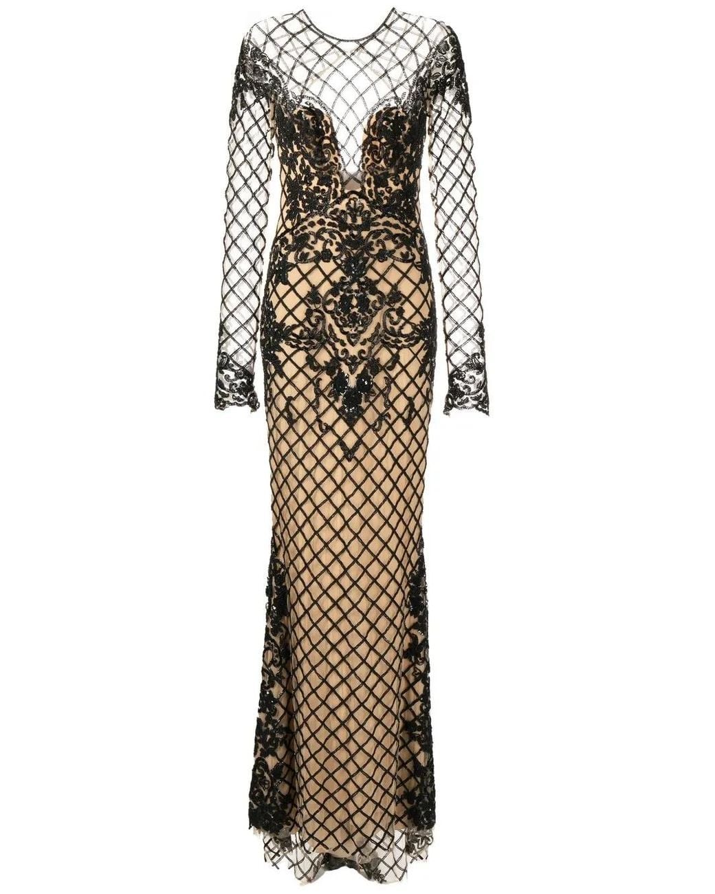 Zuhair Murad Multicolor Bead-Detail Cut-Out Dress