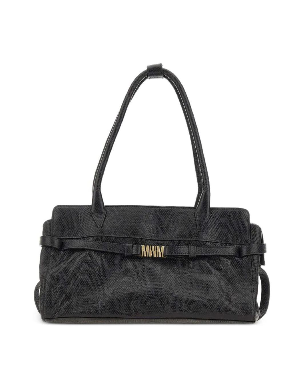 Mandelli Black Logo-Embellishment Shoulder Bag