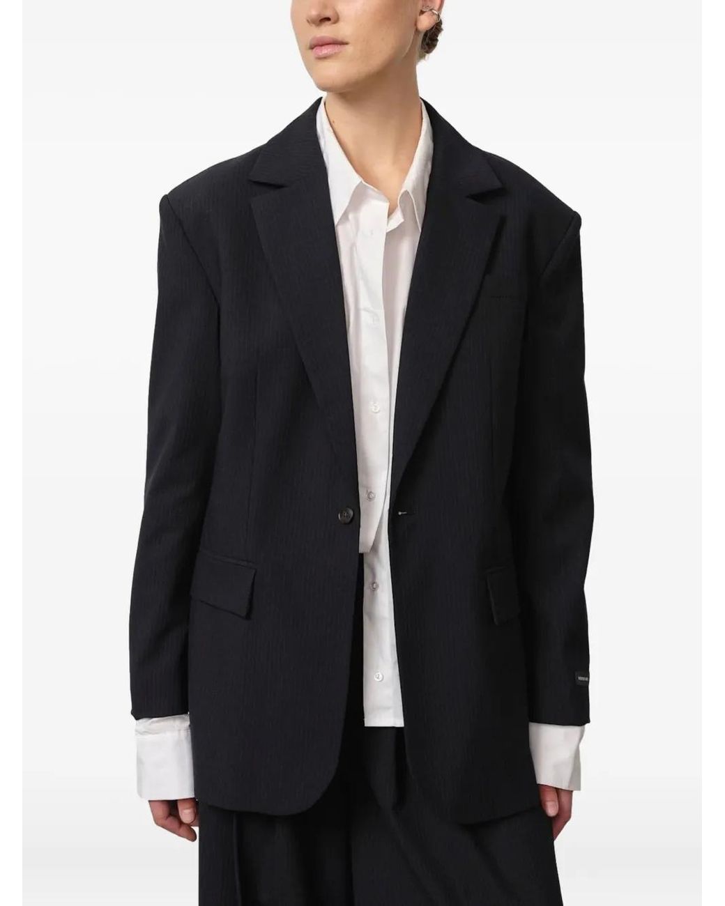 Herskind Blue Pinstripe Single-Breasted Blazer