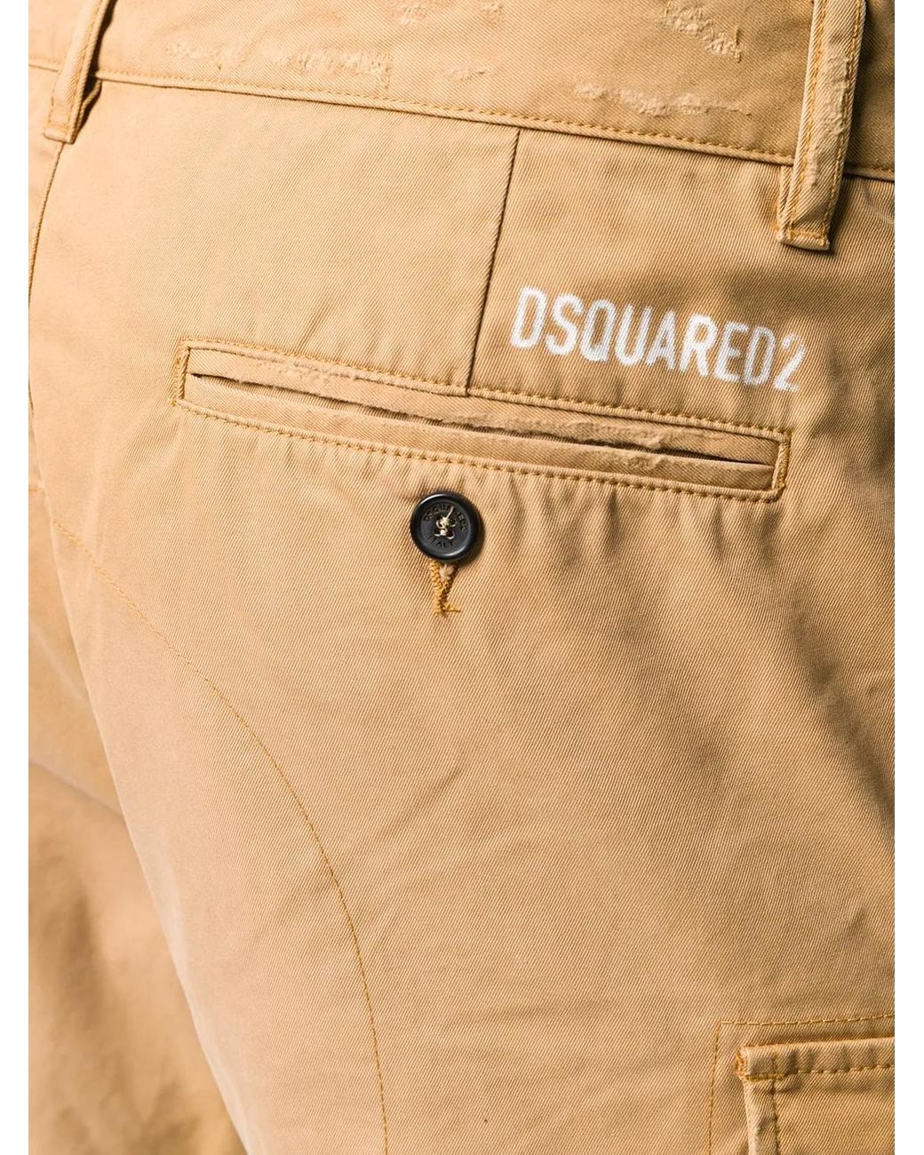 DSquared² Natural Cargo Chinos Beige for men