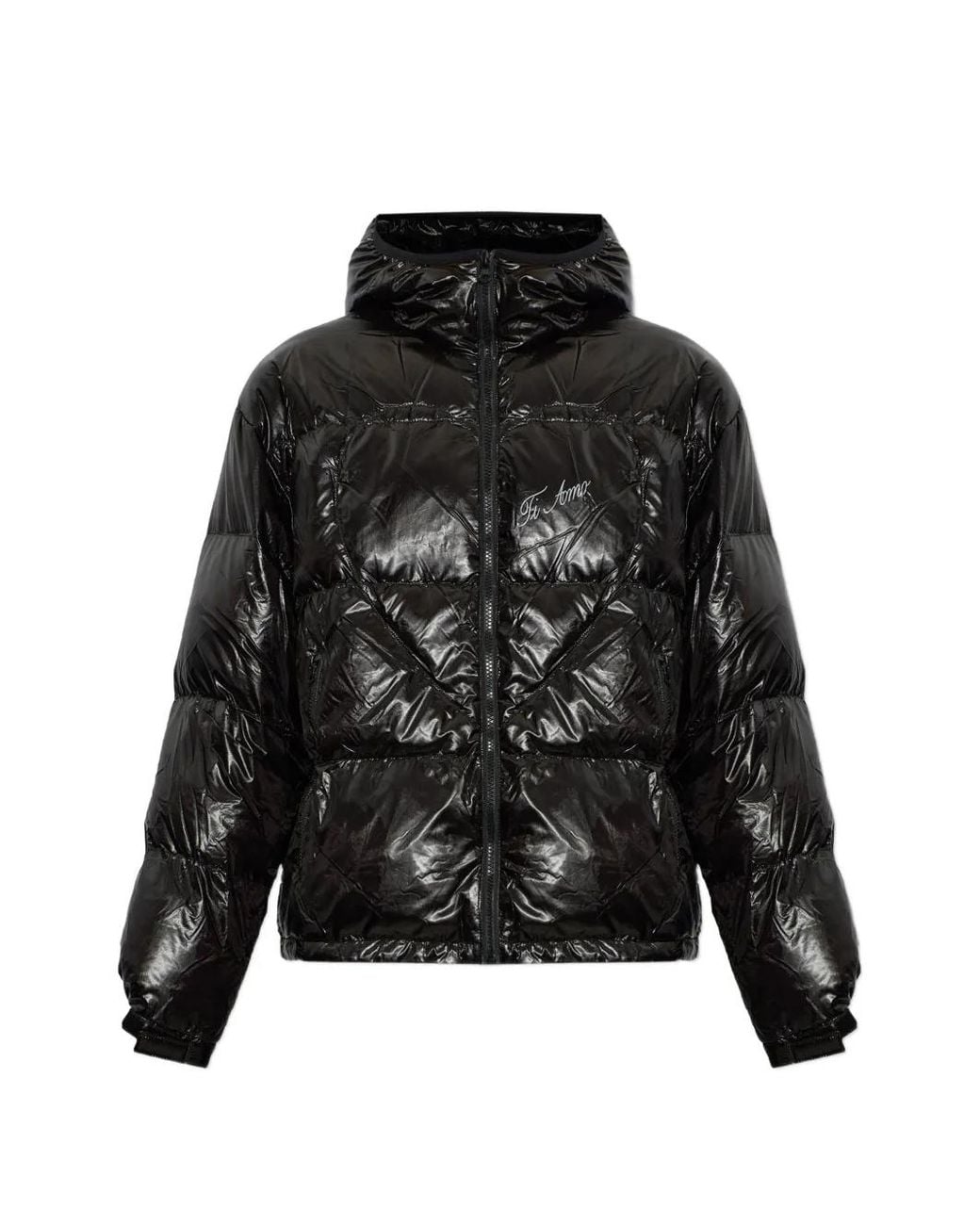 Carne Bollente Black Veste Matelassée À Capuche for men