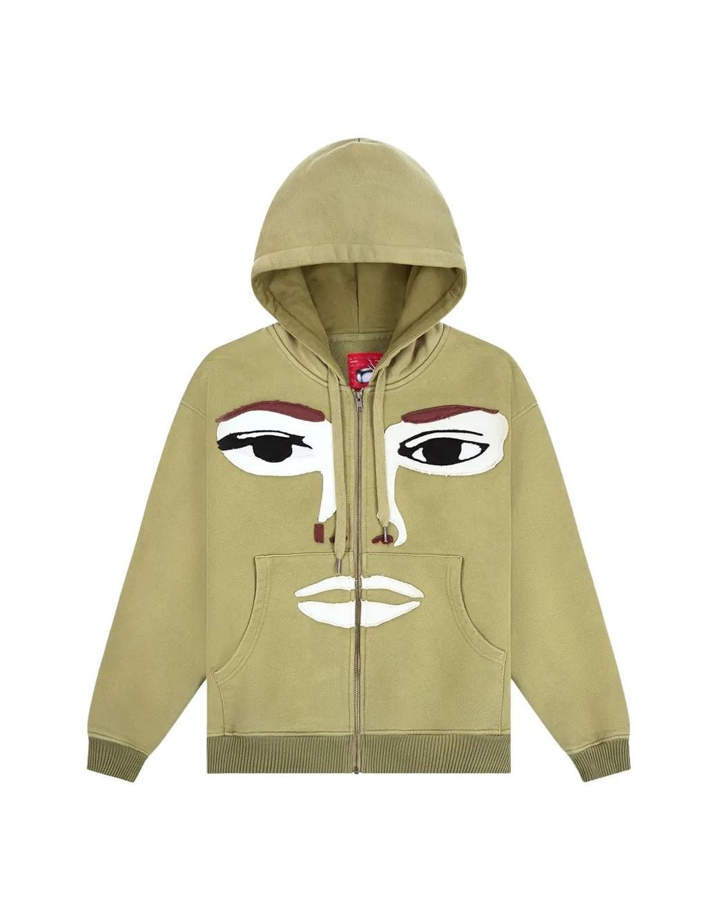 Kidsuper Green Hoodie À Patchwork Face for men