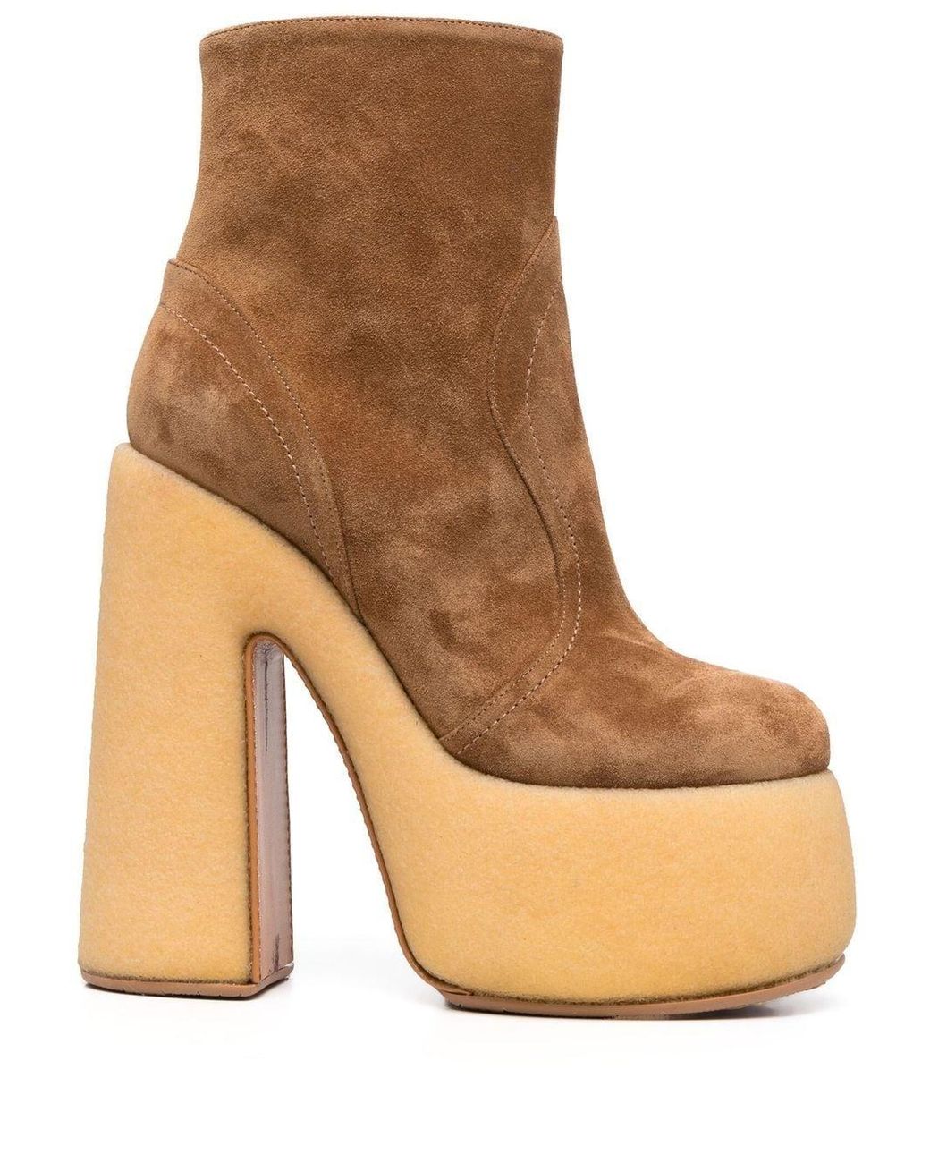 brown platform ankle boots
