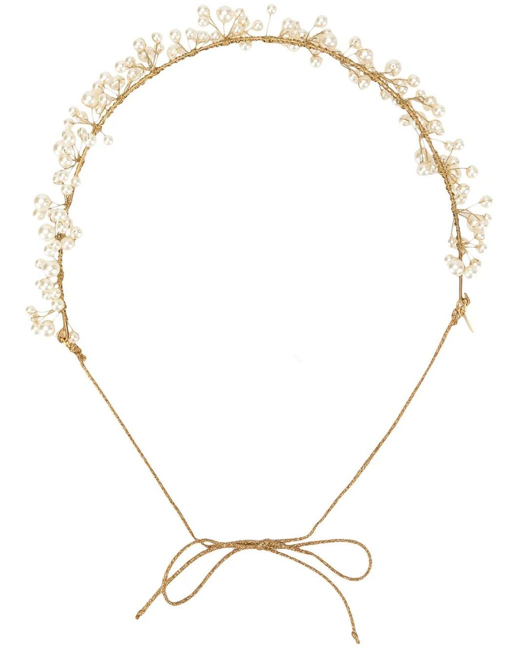 Jennifer Behr Metallic Primavera Embellished Headband