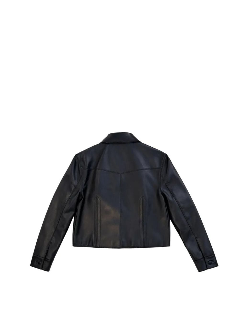 Stand Studio Black Buttoned Leather Jacket