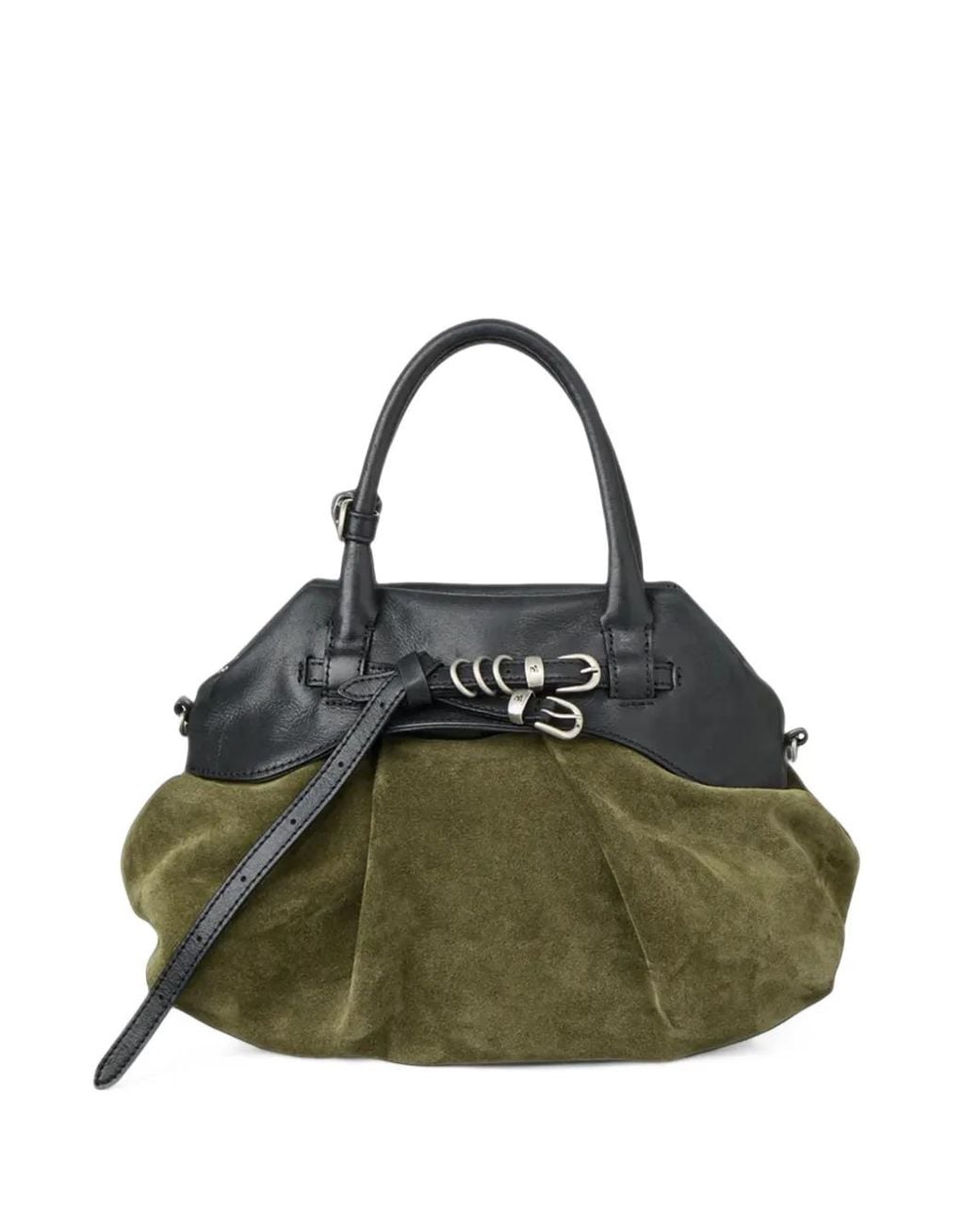 MARGE SHERWOOD Green Mini Soft Grandma Buckled Tote Bag