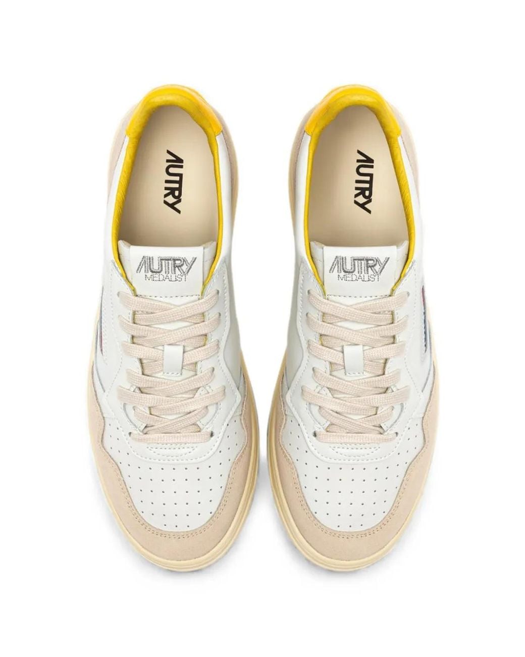 Autry White Medalist Low Sneakers