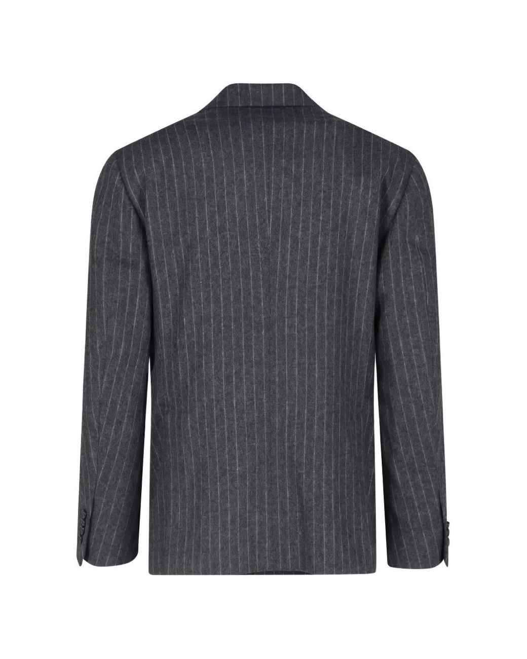 Lardini Gray X Sugar Pinstripe-Pattern Double-Breasted Suit for men