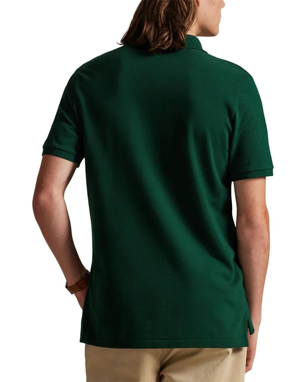 Polo Ralph Lauren Green Logo-Embroidered Short-Sleeve Polo Shirt for men