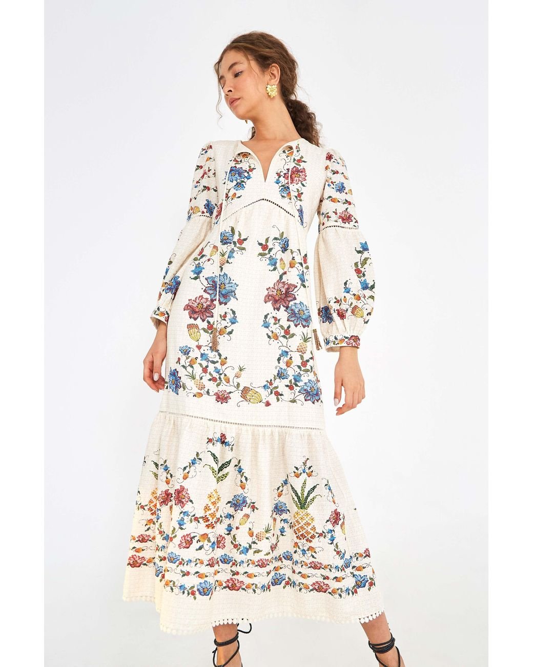 FARM Rio Embroidered Fruit Maxi Dress Lyst