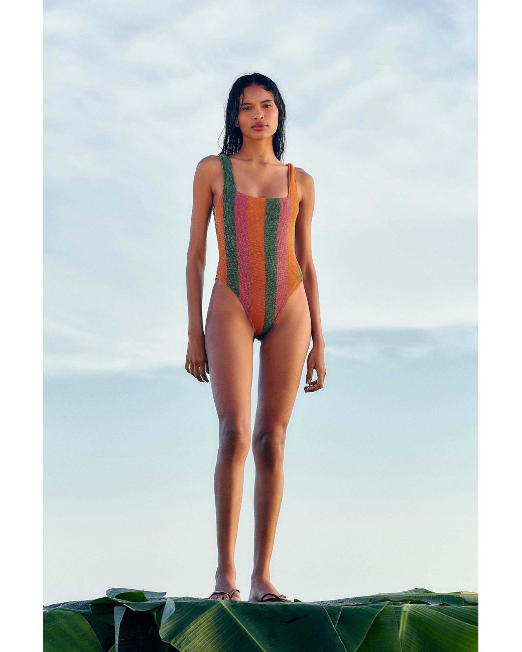 Mixed Stripes One-Piece Swimsuit - Ready to Wear