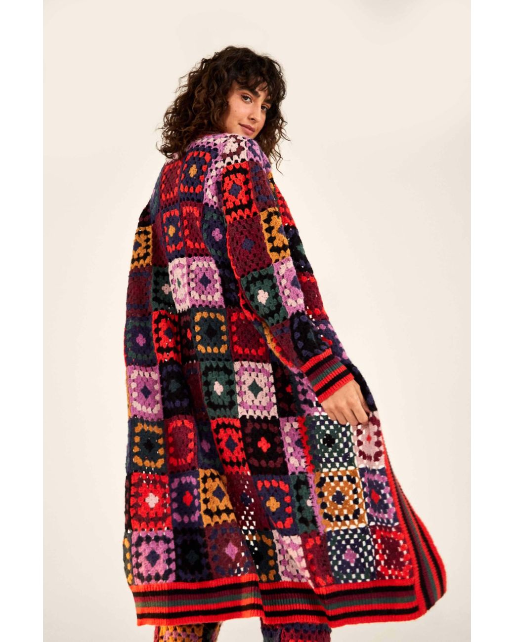 FARM Rio Wool Midi Cardigan in Red | Lyst