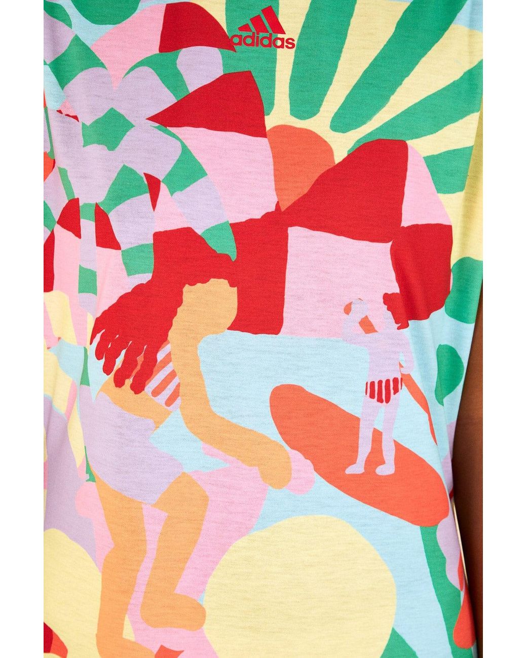 Adidas graphic top dress red