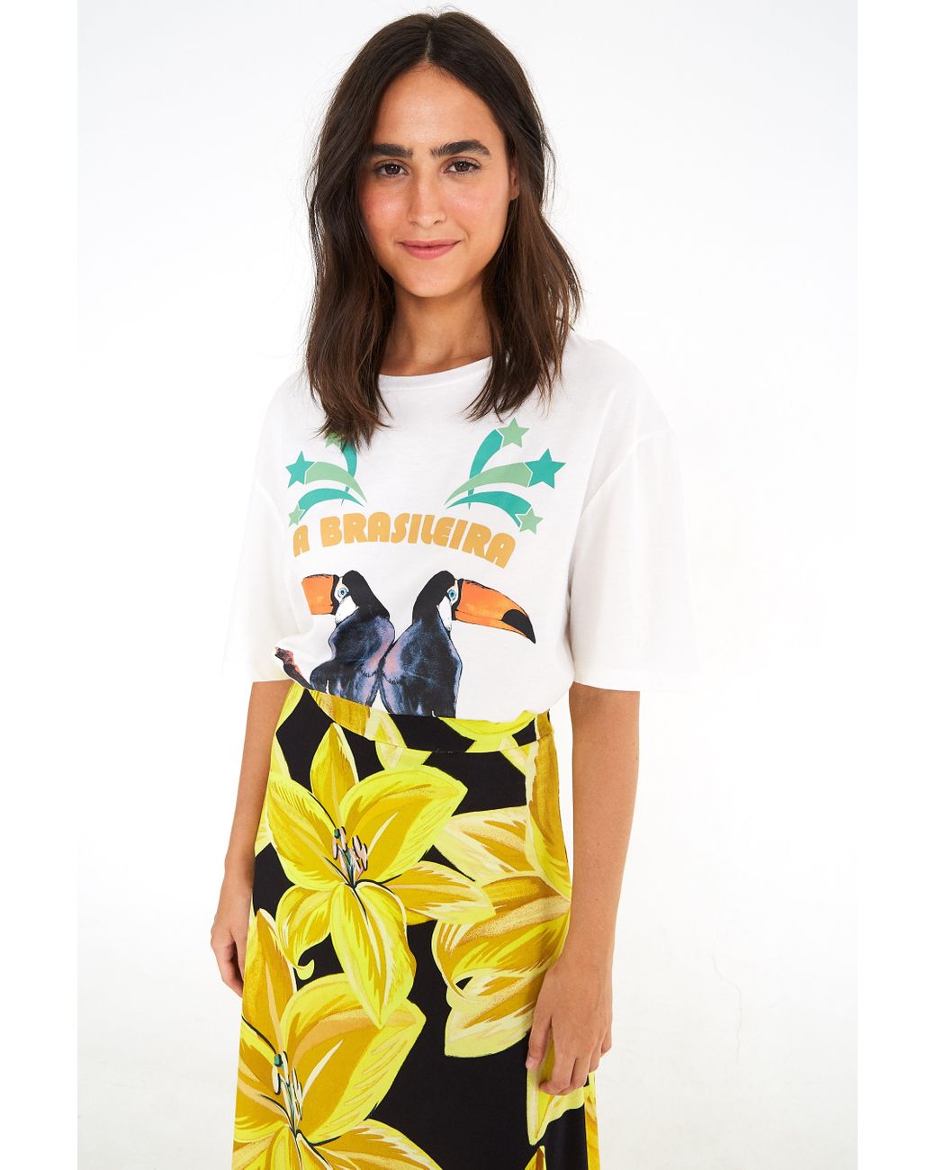 FARM Rio A Brasileira T-shirt in White | Lyst