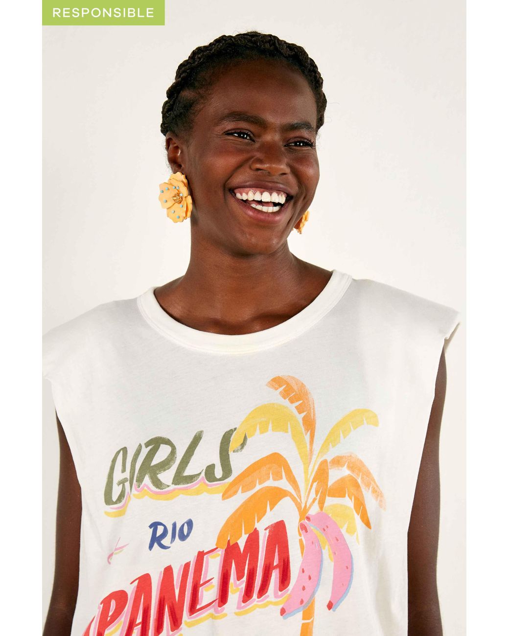 FARM Rio Girls Rio Ipanema Graphic Tshirt in White Lyst
