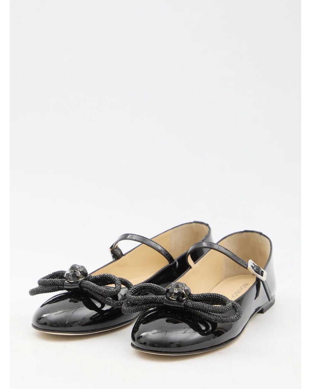 Mach & Mach Black Mach&Mach Double Bow Ballerinas