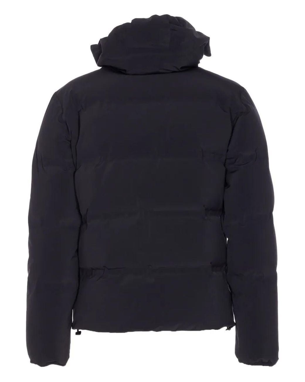 Herno Blue S Woven Half Coat for men