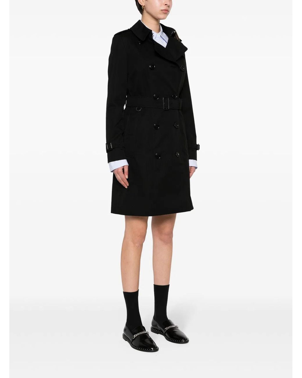 Burberry Black Cotton Trench Coat