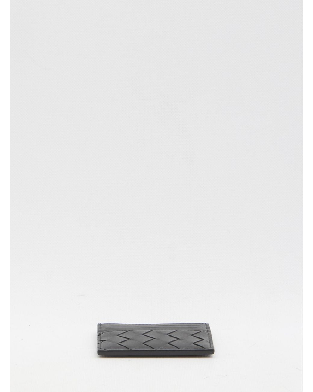 Bottega Veneta Black Leather Intrecciato Card Case