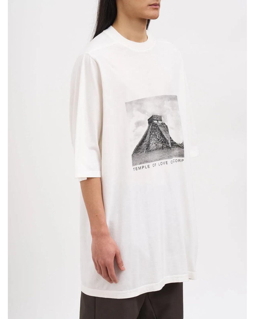 Rick Owens White Jumbo Ss Ts T-Shirt for men