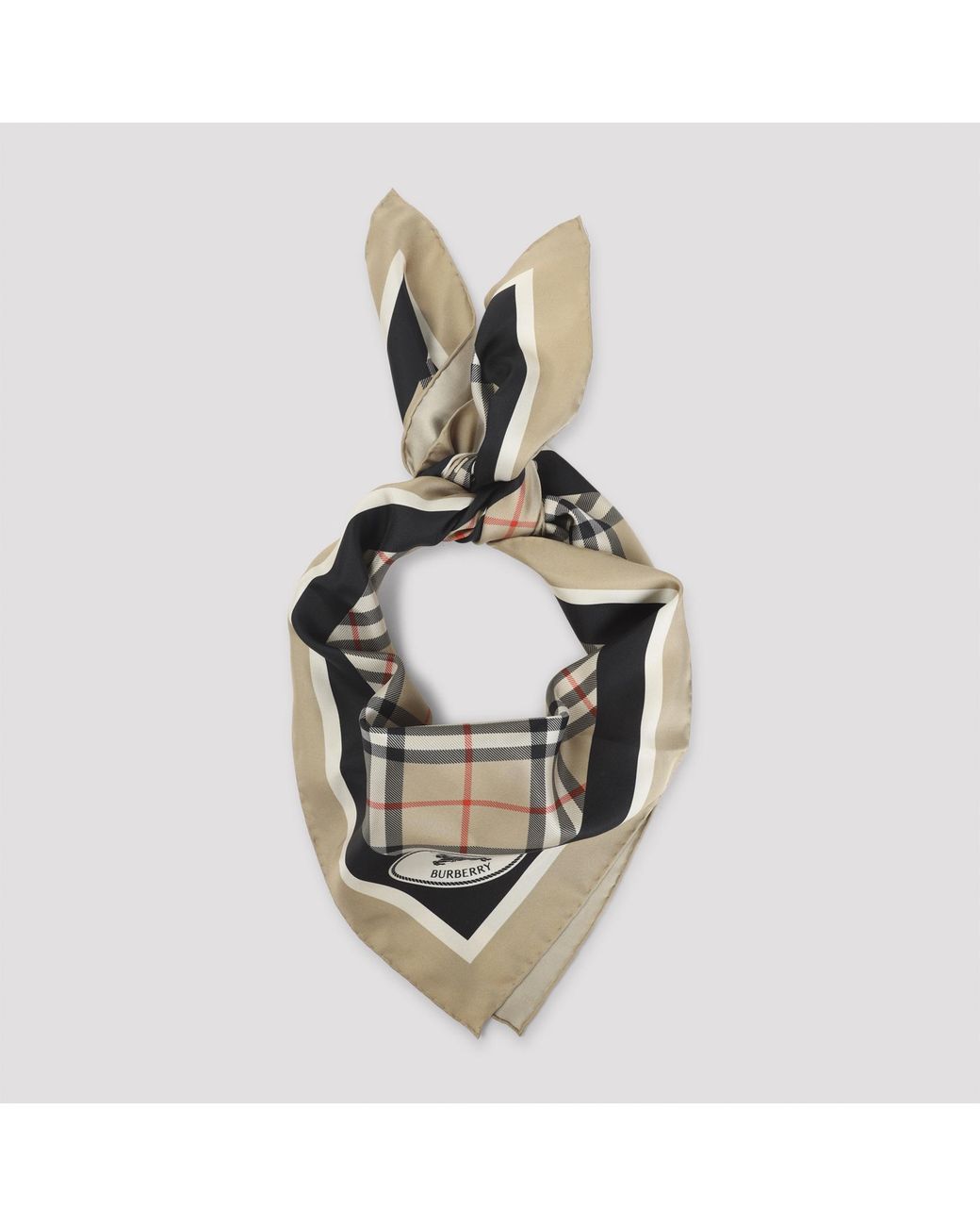 Burberry Natural Silk Check Scarf