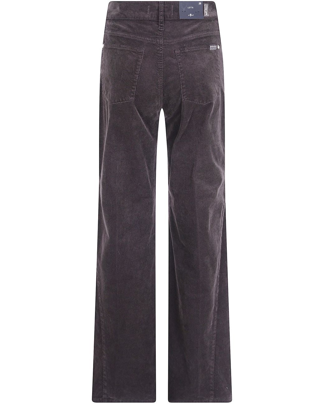 7 For All Mankind Blue Lotta Corduroy Coffee Bean With Side Panel
