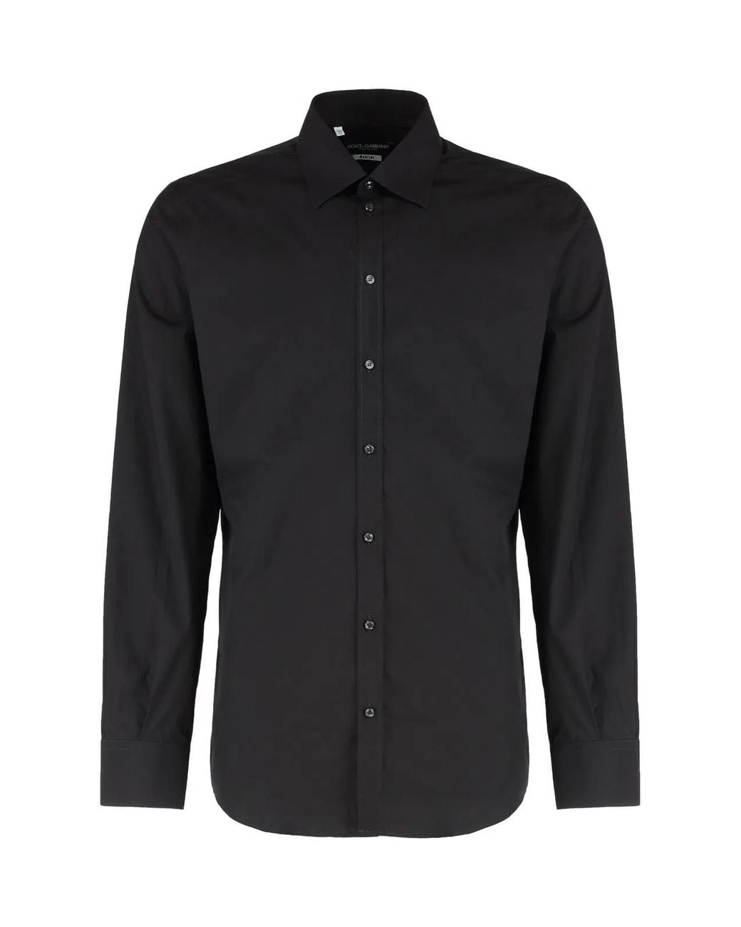 Dolce & Gabbana Black Dolce & Gabbana Martini Cotton Shirt for men