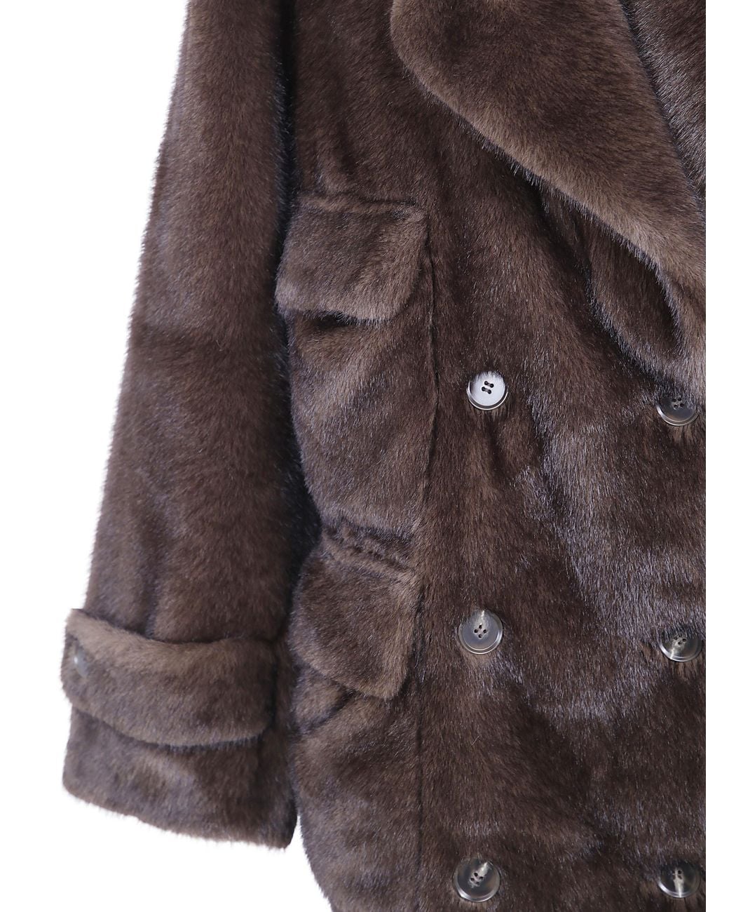 DR. HOPE Brown Fake Fur Coat