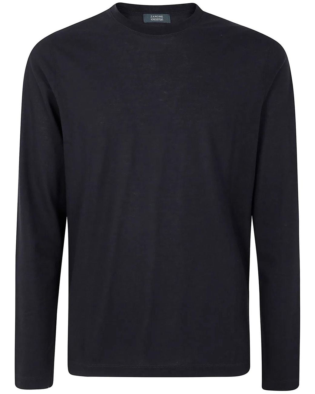 Zanone Blue Long Sleeves Classic T-Shirt for men