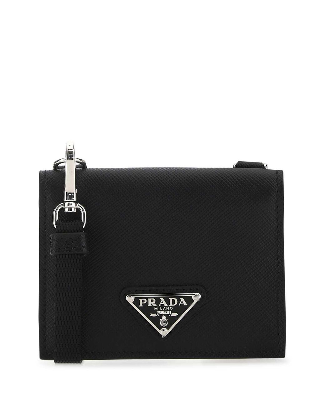 Prada Black Leather Cardholder for men
