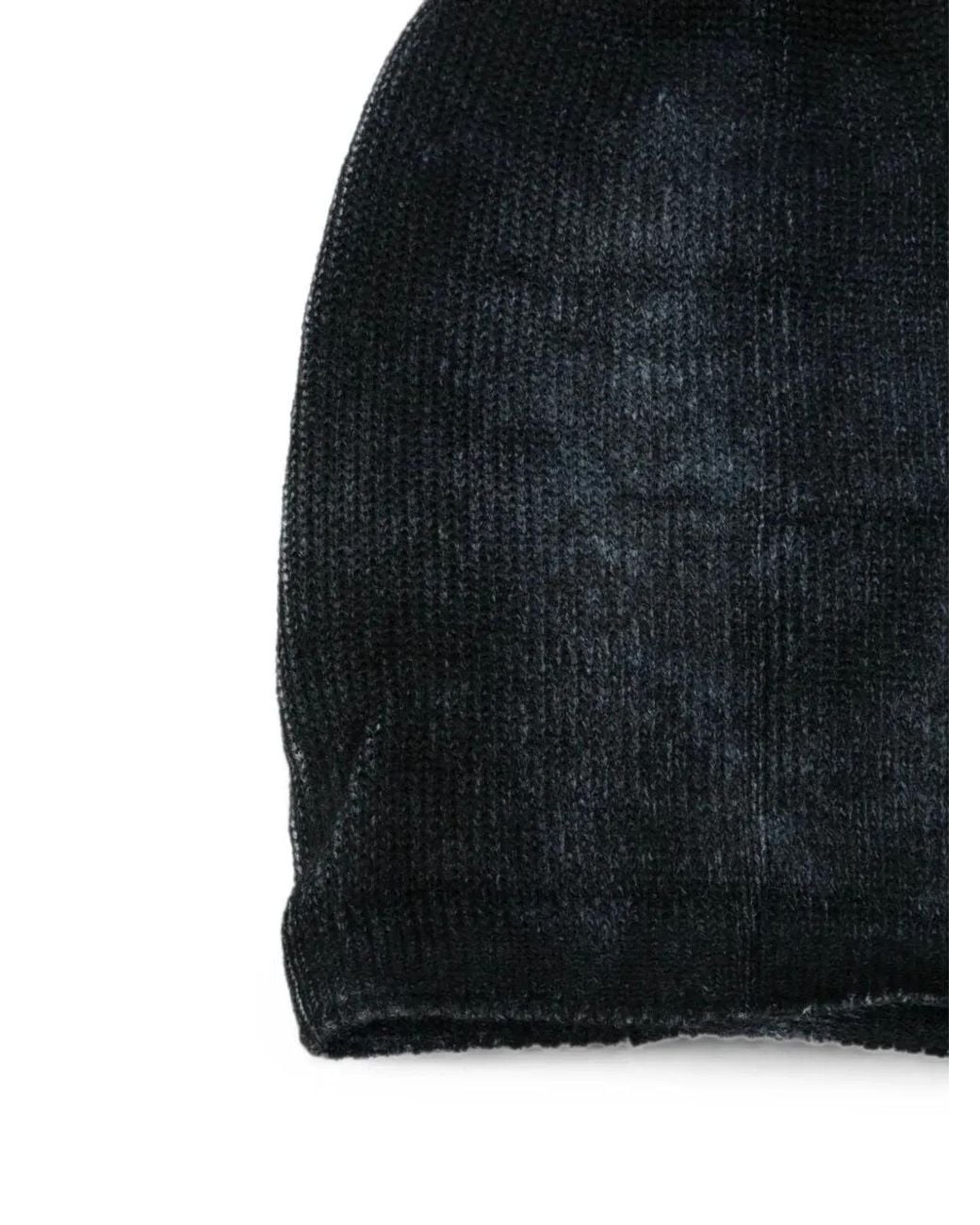 Avant Toi Black Salt Effect Cashmere Hat for men