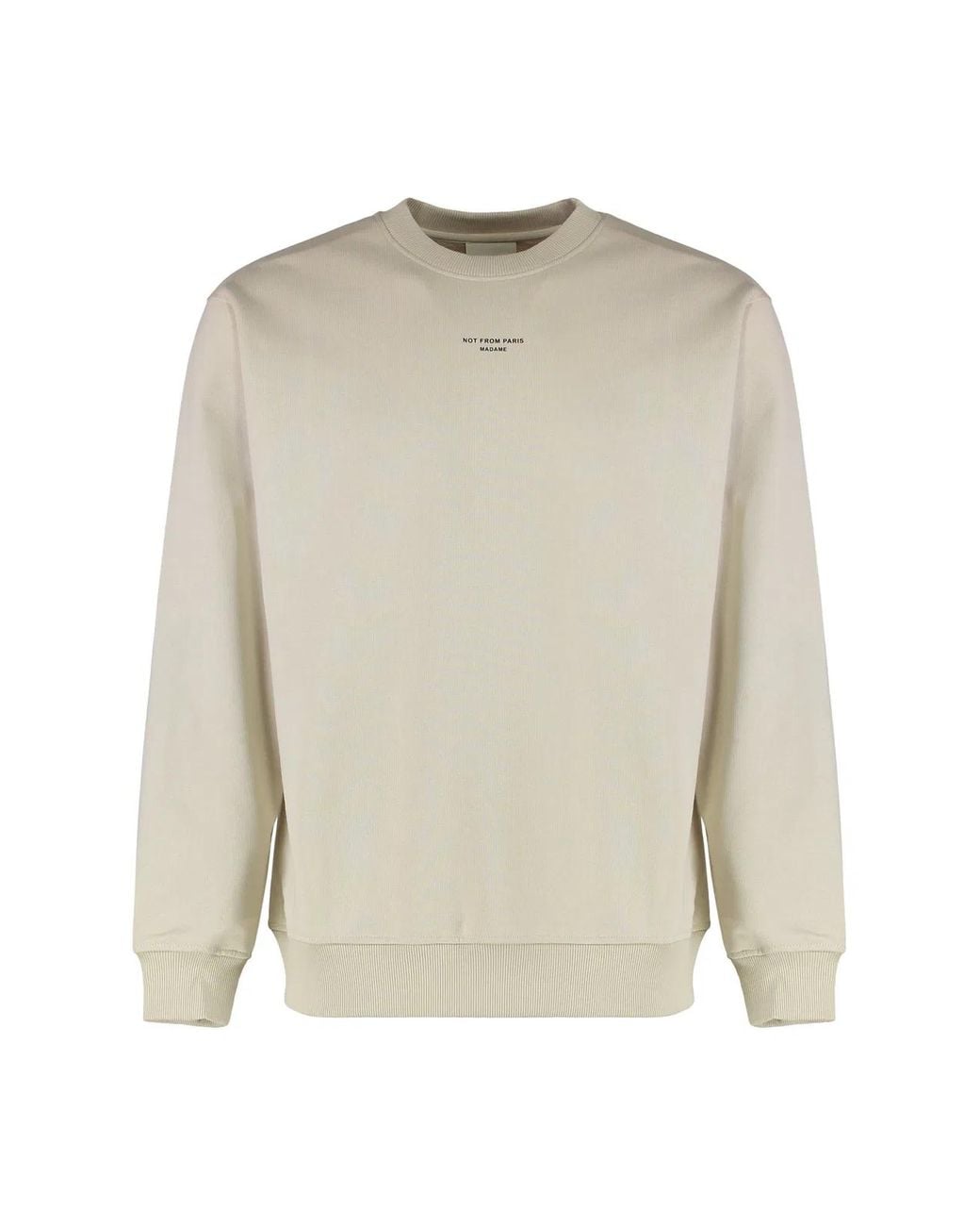 Drole de Monsieur White Slogan Classique Cotton Hoodie for men