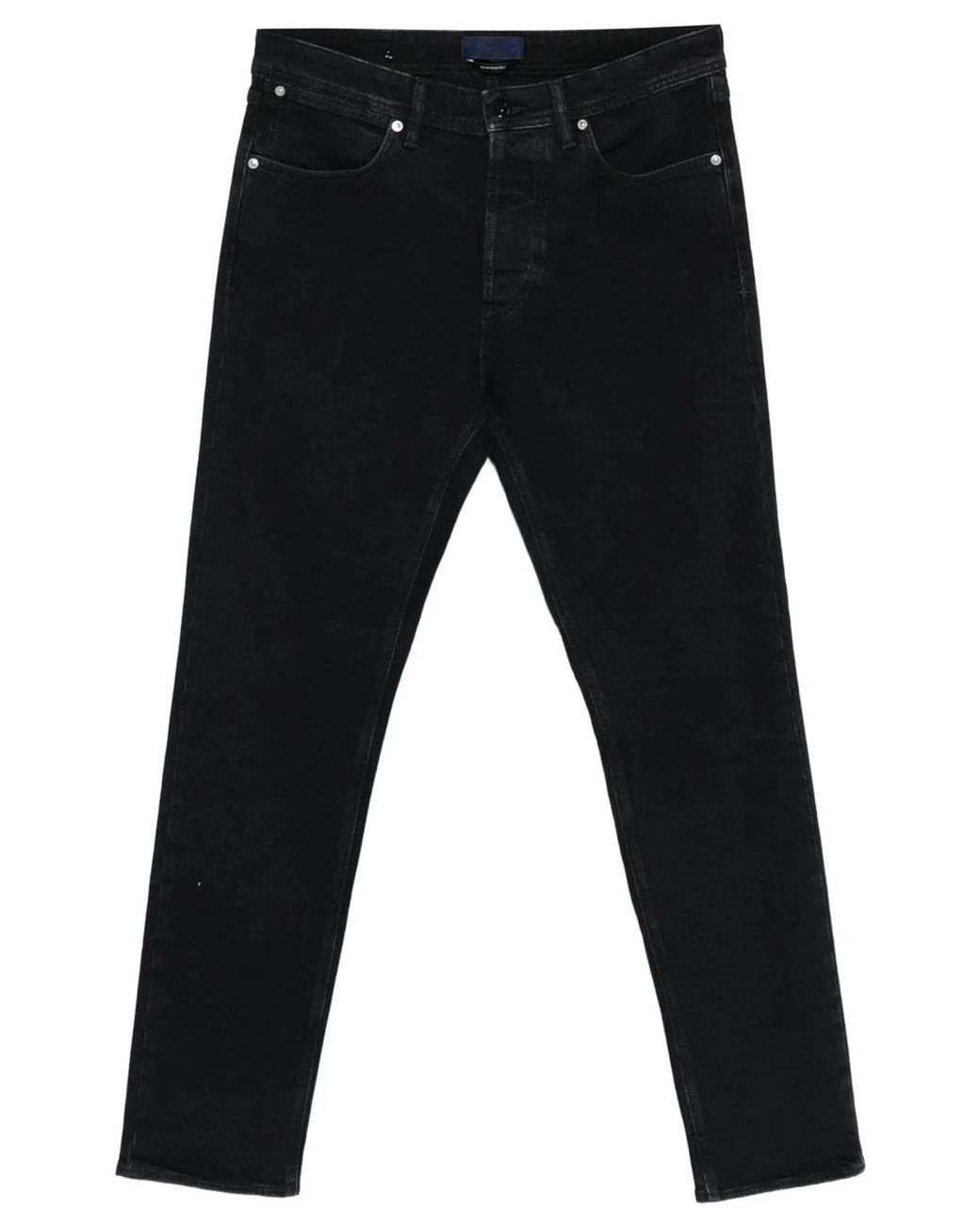 Stone Island Black Rinse Cotton Pants for men
