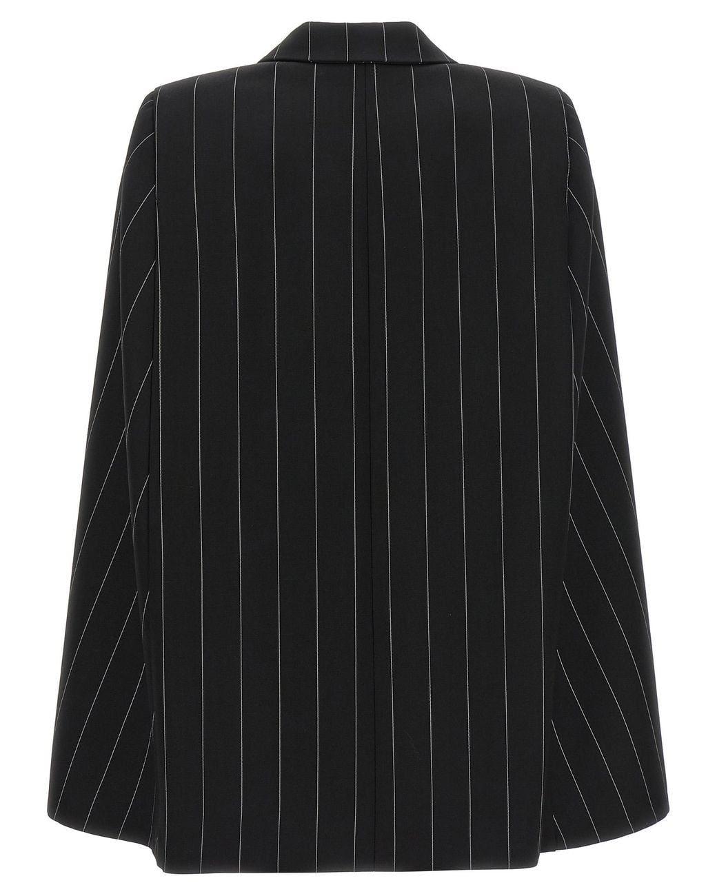 Federica Bonifaci Black Pinstripe 'Tuxedo' Cape