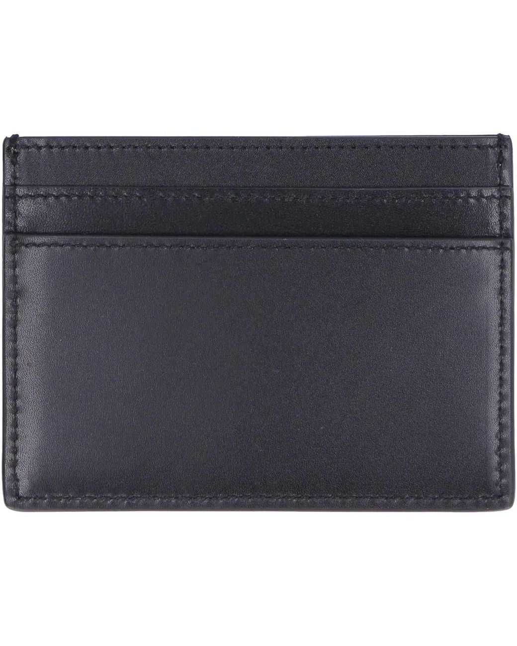 Saint Laurent Blue Smooth Leather Cassandre Card Holder for men