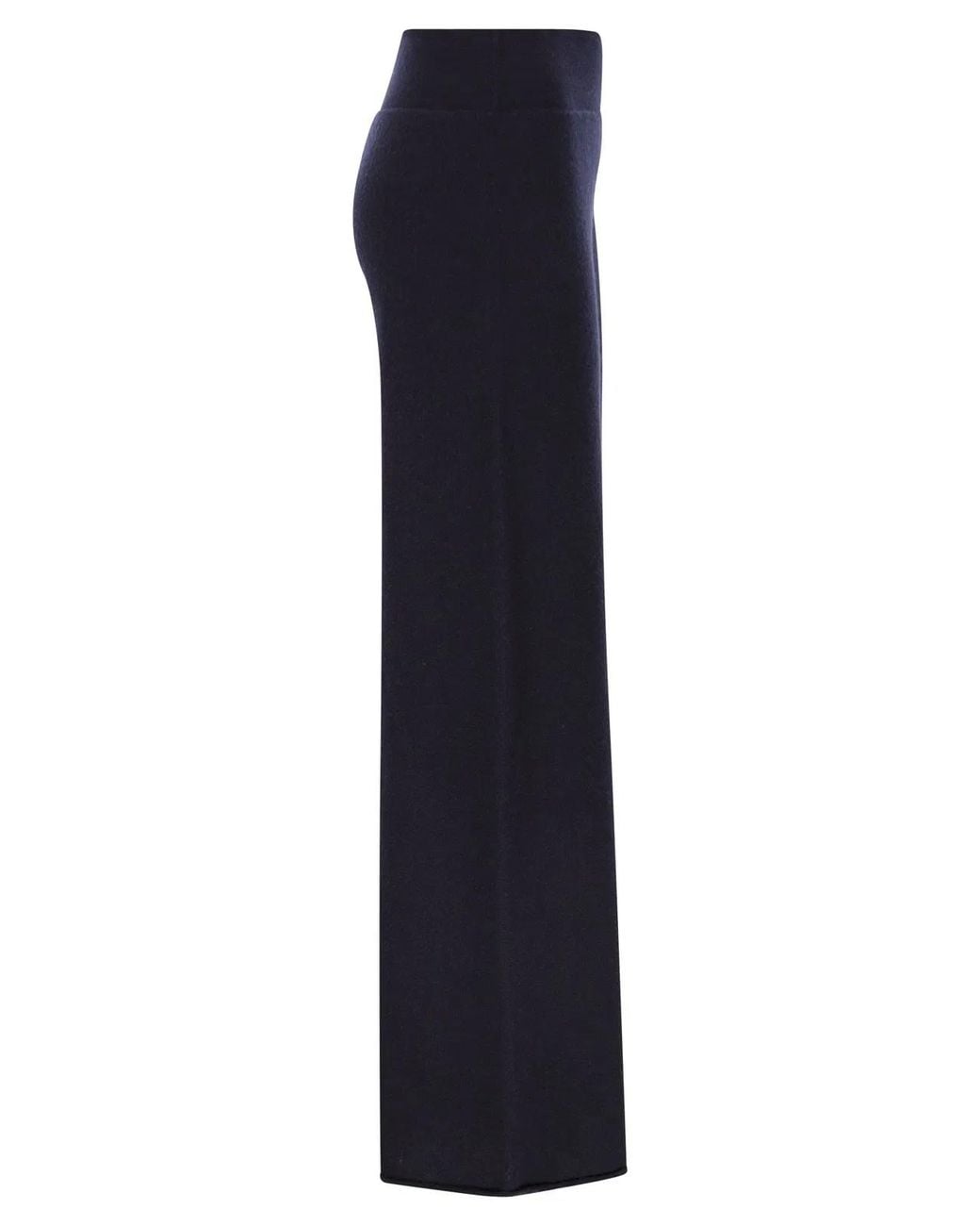 Vanisé Blue Cashmere Wide-Leg Trousers