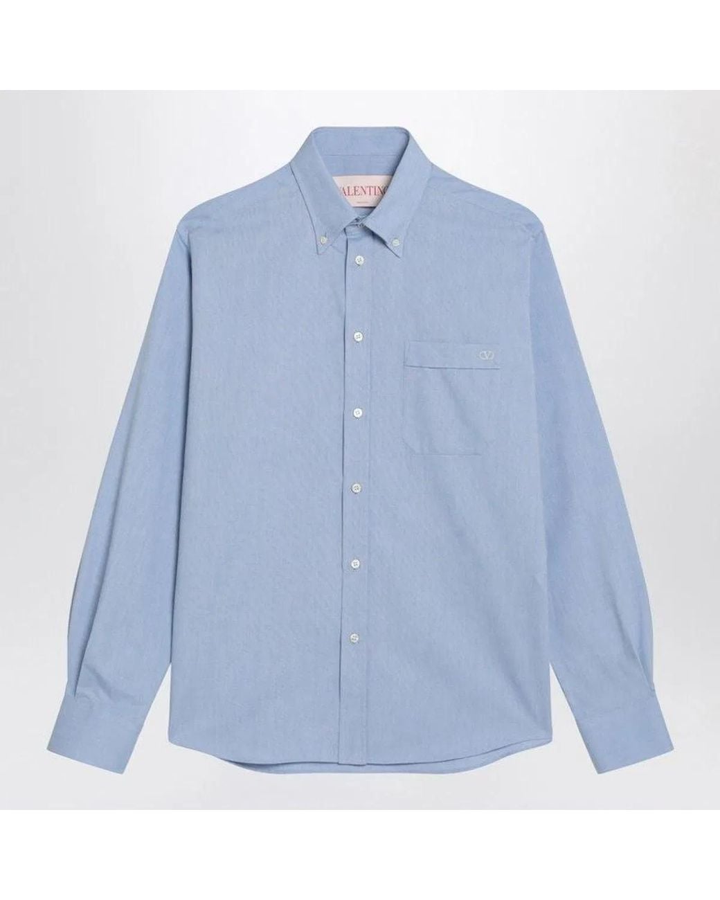 Valentino Garavani Blue Powder Oxford Shirt for men