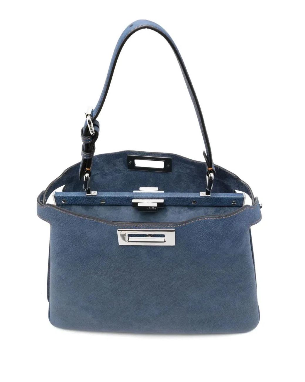 Fendi Blue Peekaboo Soft Medium Bag