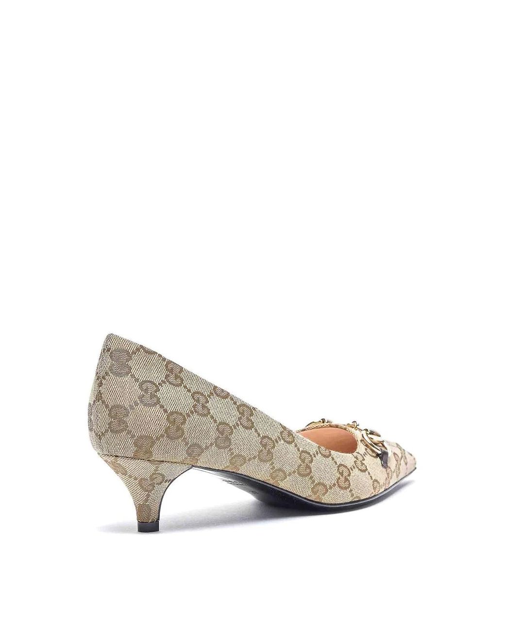 Gucci Natural Horsebit Gg Decolette