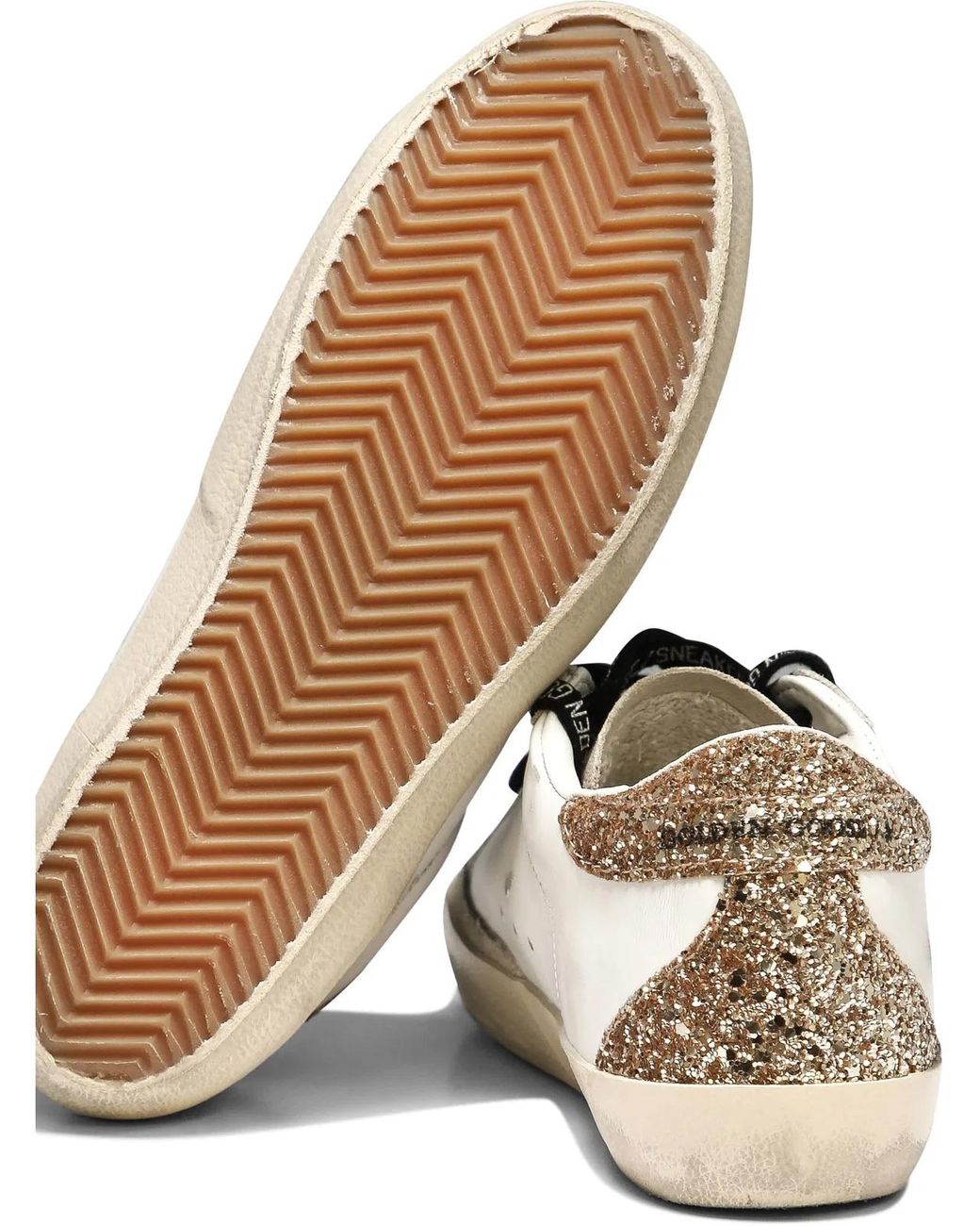 Golden Goose Deluxe Brand White "Super Star" Low Sneakers