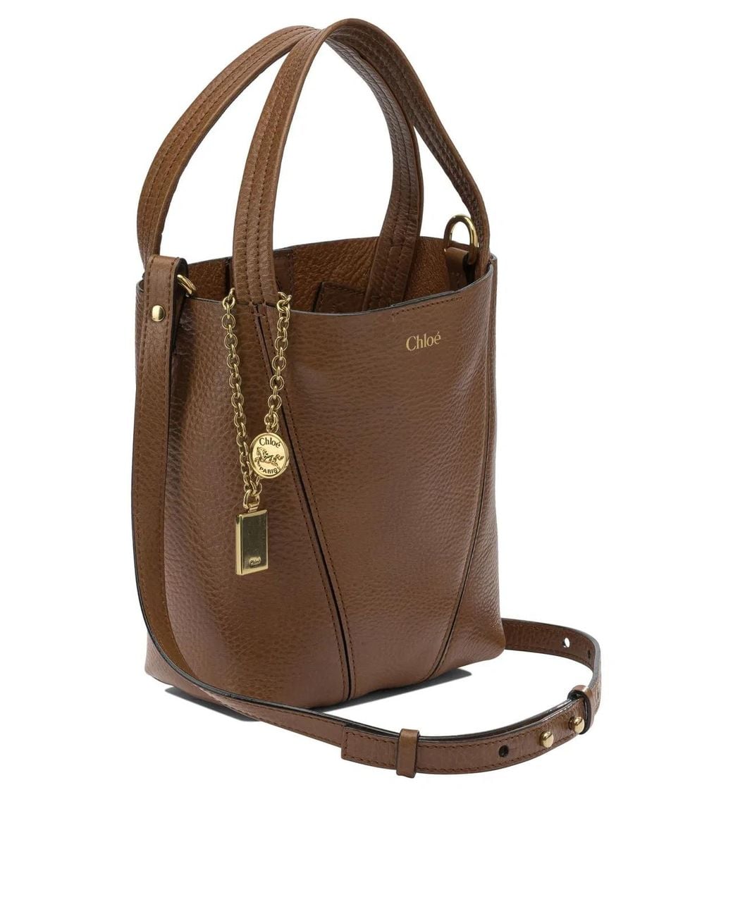 Chloé Brown "Spin" Small Handbag